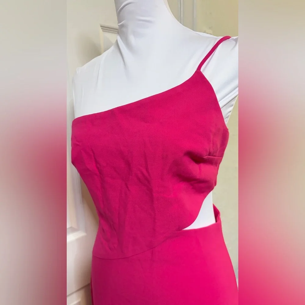 Likely Hot Pink One-Shoulder Mermaid Maxi Dress - Picture 5 of 9
